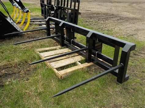 mini excavator bale spear|double bale spear for sale.